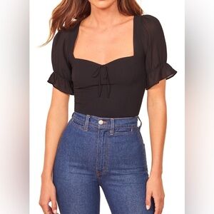 Reformation Delevan Top - black size 2